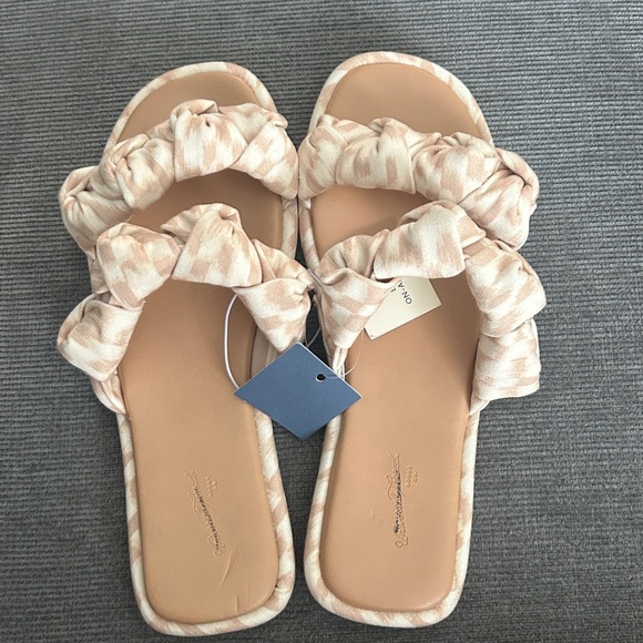 Universal Thread Women's Knotted Slide Sandals tan size 8 NWT - Picture 7 of 8